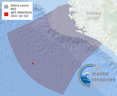 Marine Pollution, Sierra Leone, Jan-Sept 2021.
